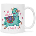 Bedruckte Tasse mit Spruch No Drama Lama