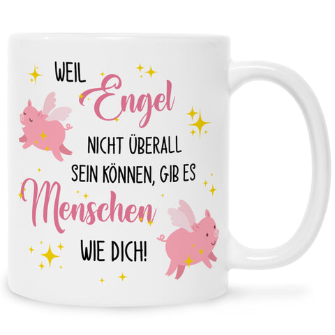 Bedruckte Tasse mit Spruch Menschen wie Dich