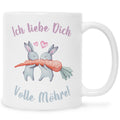 Bedruckte Tasse mit Spruch Volle Möhre