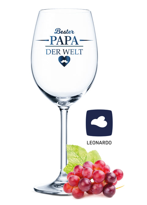 Leonardo Weinglas mit Gravur "Bester Papa der Welt"