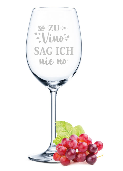 Leonardo Weinglas mit Gravur "Zu Vino sag ich nie no 2.0"