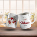 Bedruckte Tasse mit Weihnachtsmotiv - Lass es Glühwein regnen