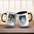 Bedruckte Tasse mit Weihnachtsmotiv - Winterfreuden mit Name