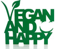 Vegan and Happy Deko Schriftzug