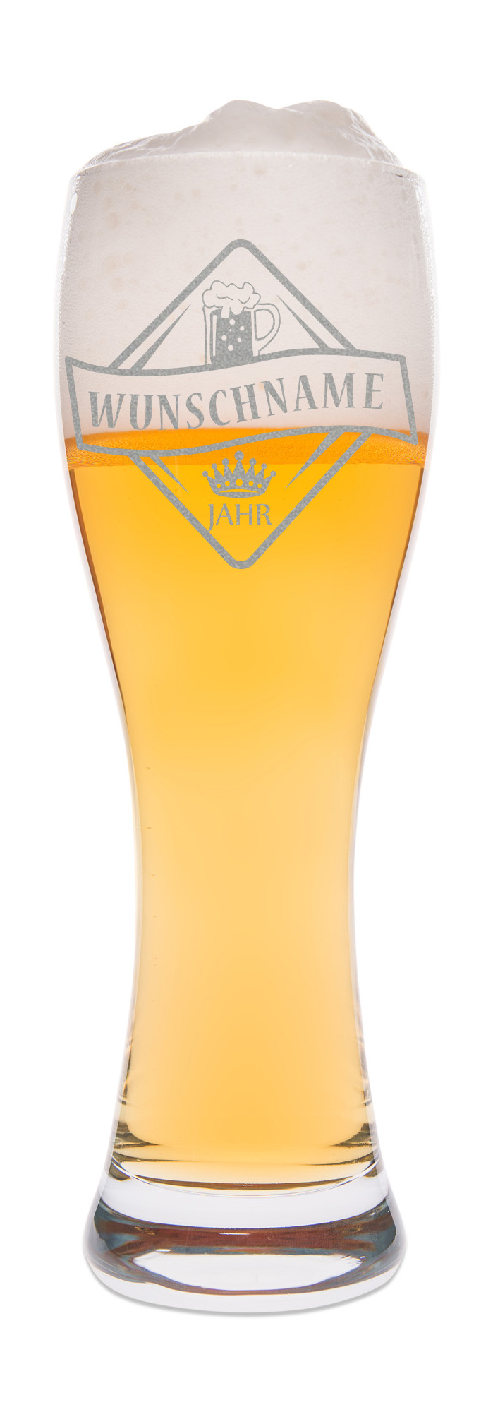 - Bier Kenner Namen und Geburtsjahr Weizenglas mit Gravur Bohemia
