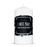 Kleine Kerze mit Spruch "I Miss You"