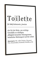 Holzschild mit Spruch - Definition Toilette